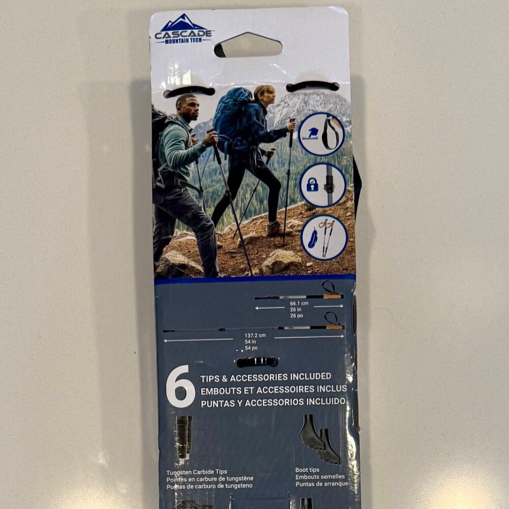 Cascade Mountain Tech Carbon Fiber Trekking Poles NWT - Picture 2 of 2